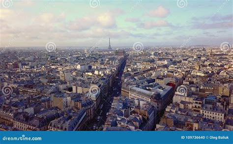 Aerial View of Eiffel Tower in Paris Stock Photo - Image of building ...