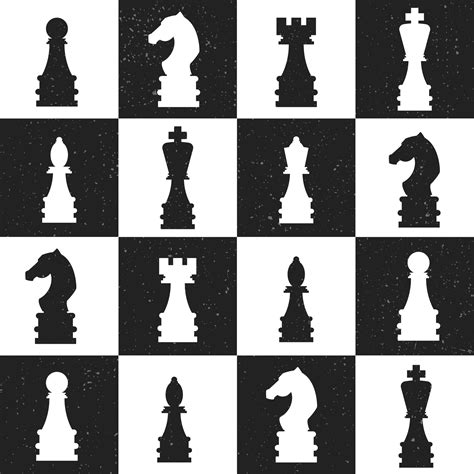 Black and white chess design board game wall sticker - TenStickers