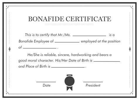 SAMPLE OF A BONAFIDE CERTIFICATE | Certificate format, Birth ...