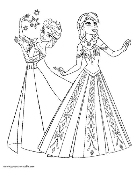 Elsa And Anna Drawing Photo - Drawing Skill