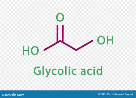 Glycolic Acid Chemical Formula. Glycolic Acid Structural Chemical ...