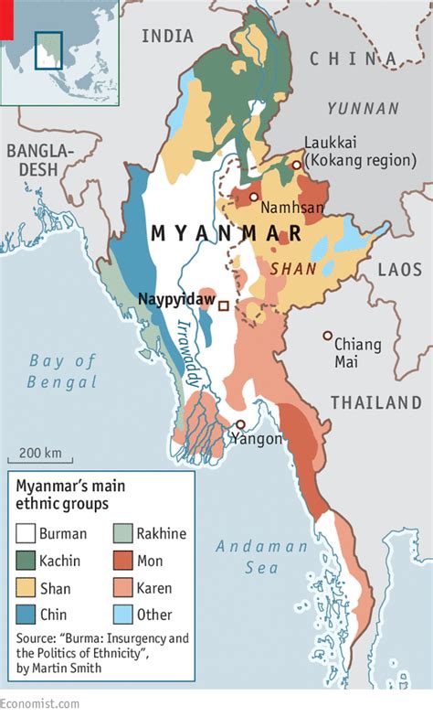 Myanmar Civil War Map