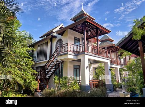 Thailand traditional house. Thailand architecture. Southeast Asia Stock Photo - Alamy