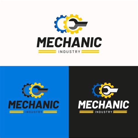 Free Vector | Mechanical engineering logo design