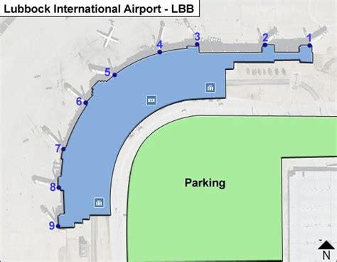 Lubbock Preston Smith LBB Airport Terminal Map