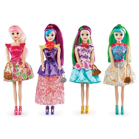 Rainbow Hair Dolls with Mix and Match Accessories | Collections Etc.