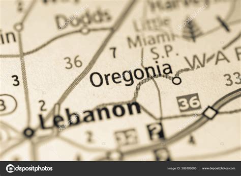 Oregonia Ohio Usa Map Stock Photo by ©aliceinwonderland2020 386106806