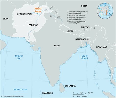 Kabul India Map