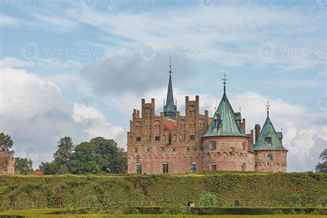 Egeskov Castle located in the south of the island of Funen in Denmark ...