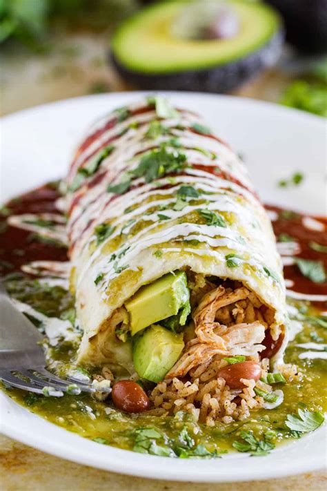 Smothered Chicken Burritos - Taste and Tell