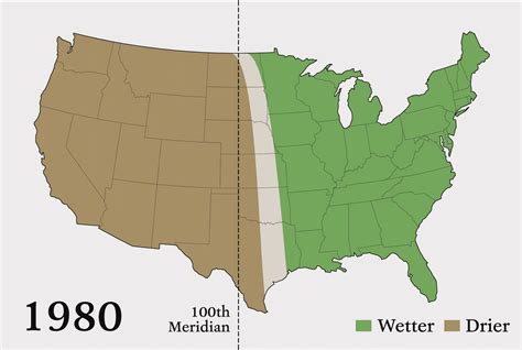 The 100th Meridian has shifted 140 miles east | Ancient maps ...