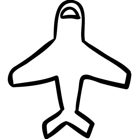 Airplane Outline Pointing Up Vector SVG Icon - SVG Repo