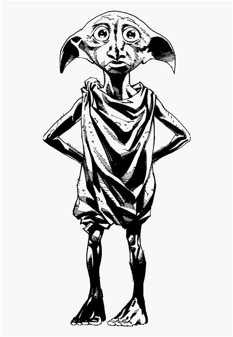 Vector Library Drawing Charcoals Cartoon - Harry Potter Dobby Clipart ...