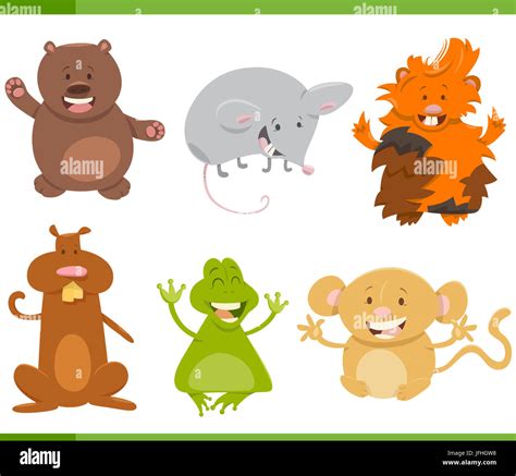 cartoon animal characters set Stock Photo - Alamy