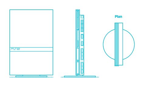 PlayStation 2 Slim Dimensions & Drawings | Dimensions.com