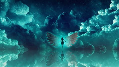 Wallpaper : 1920x1080 px, angel, blue, clouds, sky, wings 1920x1080 ...