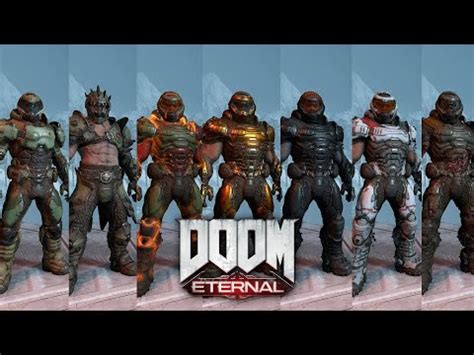 Doom Eternal - Slayer Armor Skins and how to get them! - Cinematic Showcase | Game Action