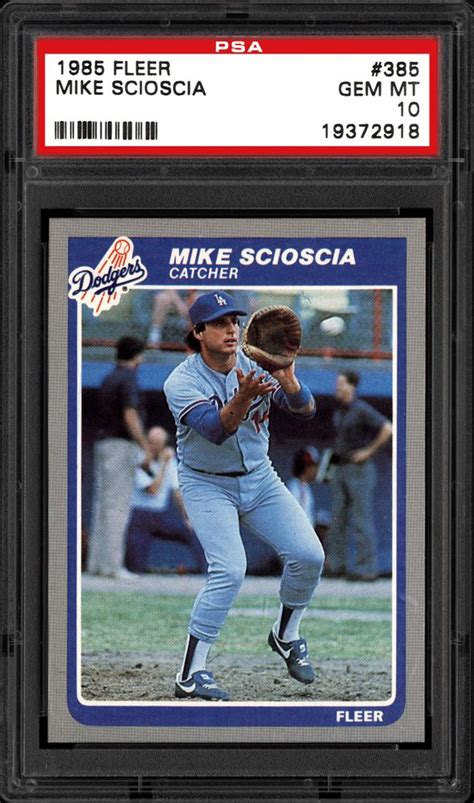 1985 Fleer Mike Scioscia | PSA CardFacts®