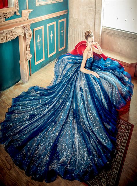 inkxlenses - Royal Blue Wedding Dresses - No.9 Wedding, Digio...