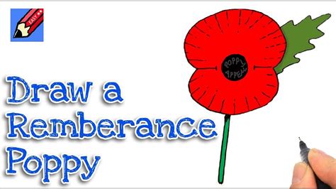 How to draw a Remembrance Poppy Real Easy - Step by Step