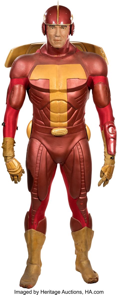 Arnold Schwarzenegger "Turbo Man" Costume from Jingle All the Way | Lot #89355 | Heritage Auctions