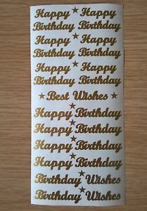 Happy Birthday Words Card Making Vinyl Stickers Letters 13 Decals ...