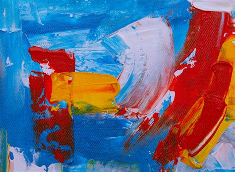 Red, Orange, And Blue Abstract Painting · Free Stock Photo