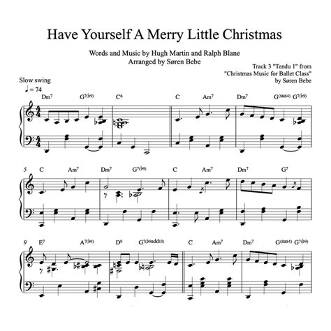 Christmas Songs Piano Sheet Music / Have Yourself A Merry Little ...