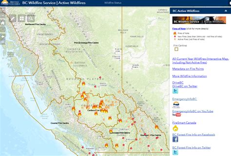 Wildfire Maps - Maps, WebMaps and Resources for #BCwildfire Updates and Response Efforts - GEO Jobe