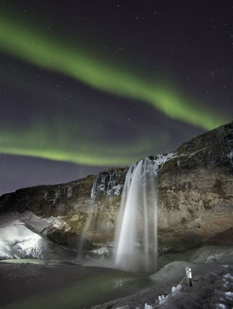 IcelandicPhoto | Northern lights, Seljalandsfoss waterfall, Nature travel