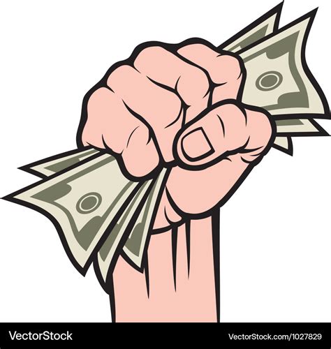 Money in hand Royalty Free Vector Image - VectorStock