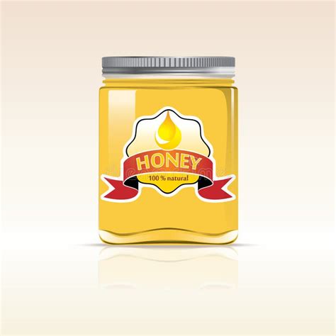 Honey Bottle Design stock vector. Illustration of container - 107598806