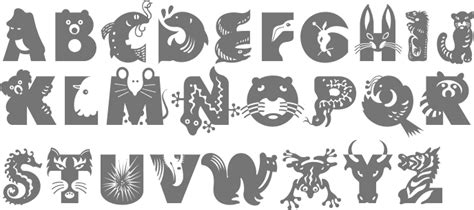 Craig Frazier | Ocean font, Animal letters, Cool fonts