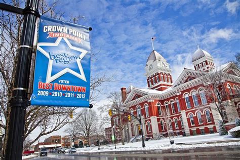 Downtown Crown Point, Indiana in the Winter Snow | Crown point indiana ...