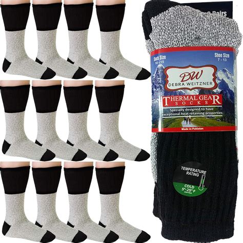 Thermal Insulated Boot Socks for Men and Women 12 Pair Ultra Warm Thick ...