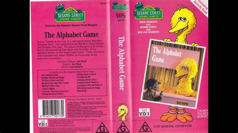 My Sesame Street Home Video The Alphabet Game - YouTube