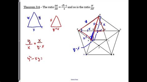 Diagonal Relationships in a Regular Pentagon - YouTube