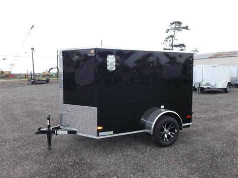 2016 Covered Wagon Trailers 5x8 Cargo / Motorcycle Trailer Enclosed ...