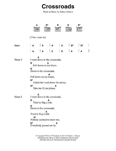 Crossroads by Cream - Guitar Chords/Lyrics - Guitar Instructor