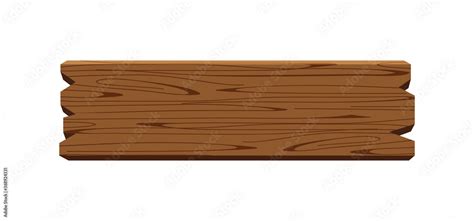 plank signage, wooden plank dark brown isolated on white, wood board horizontal old, empty ...