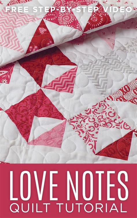 Make this super cute Love Notes Quilt with Jenny Doan! | Missouri star quilt company tutorials ...