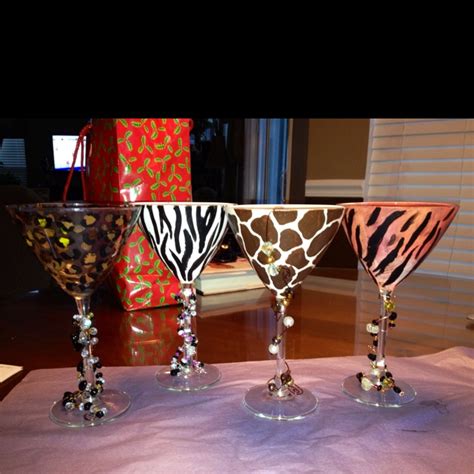 17 Best images about hand painted martini glasses on Pinterest | Tiger print, Black widow spider ...