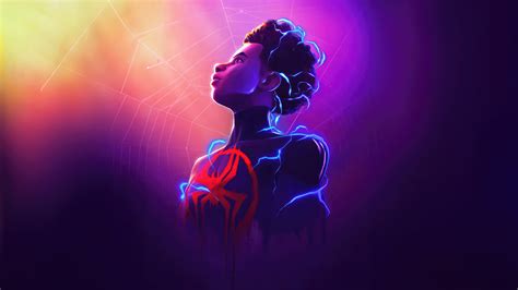 Miles Morales Spiderman Across The Spider Verse Wallpaper in 2024 | Miles morales spiderman ...