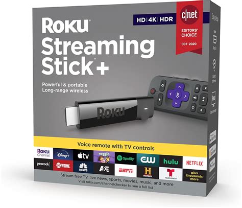 Roku Streaming Stick+ | HD/4K/HDR Streaming Device with Long-Range Wireless and Roku Voice ...