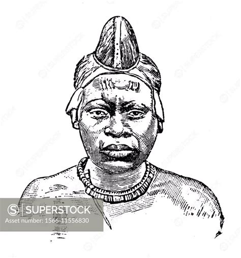 Kisii (Bantu) man in traditional dress, Kenya, illustration from Soviet encyclopedia, 1926 ...