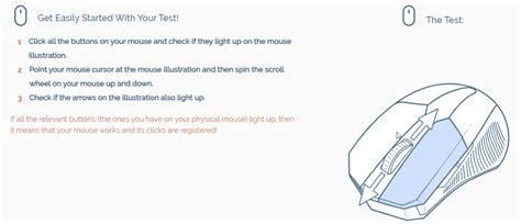 How to check the operation of mouse buttons