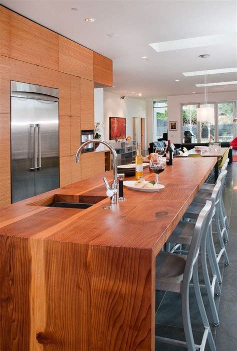 Waterfall countertop design ideas –modern kitchens with sleek appearance