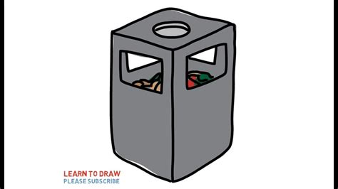 Trash Can Drawing at PaintingValley.com | Explore collection of Trash Can Drawing