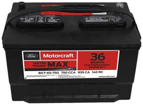 Motorcraft Tested Tough MAX Battery Group Size 65 BXT65750 | O'Reilly