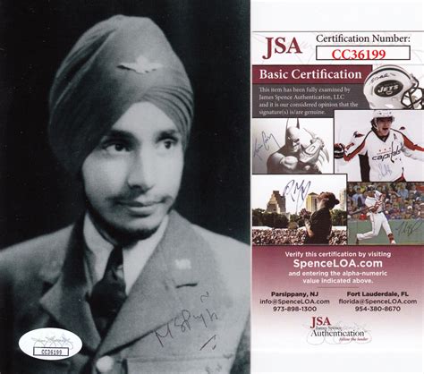 WWII Sikh Indian RAF Fighter Pilot West African Mahinder Pujji JSA SIGNED PHOTO | eBay